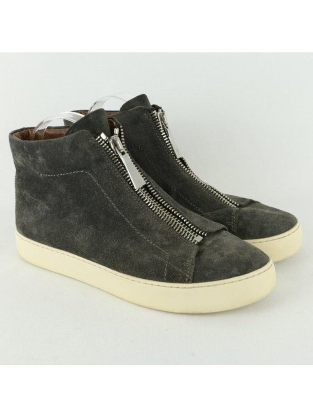 Frye Lena Women's Size 10 Gray Suede Zip Up High Top Casual Sneakers